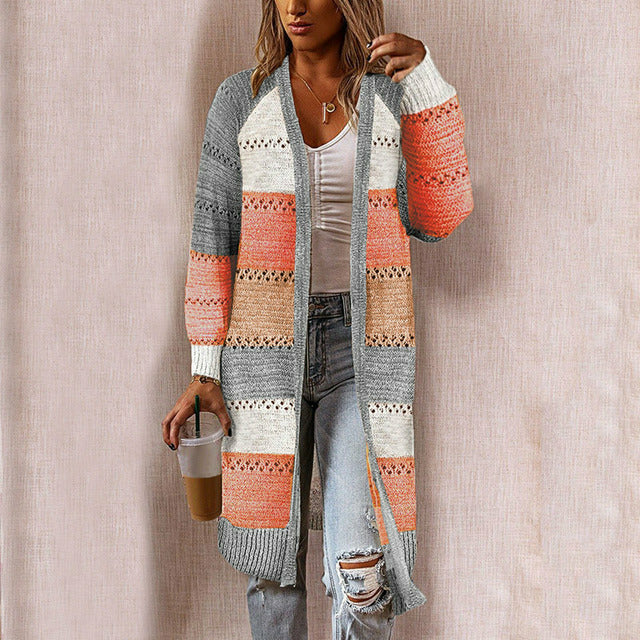 Selena™ | Giacca in maglia patchwork